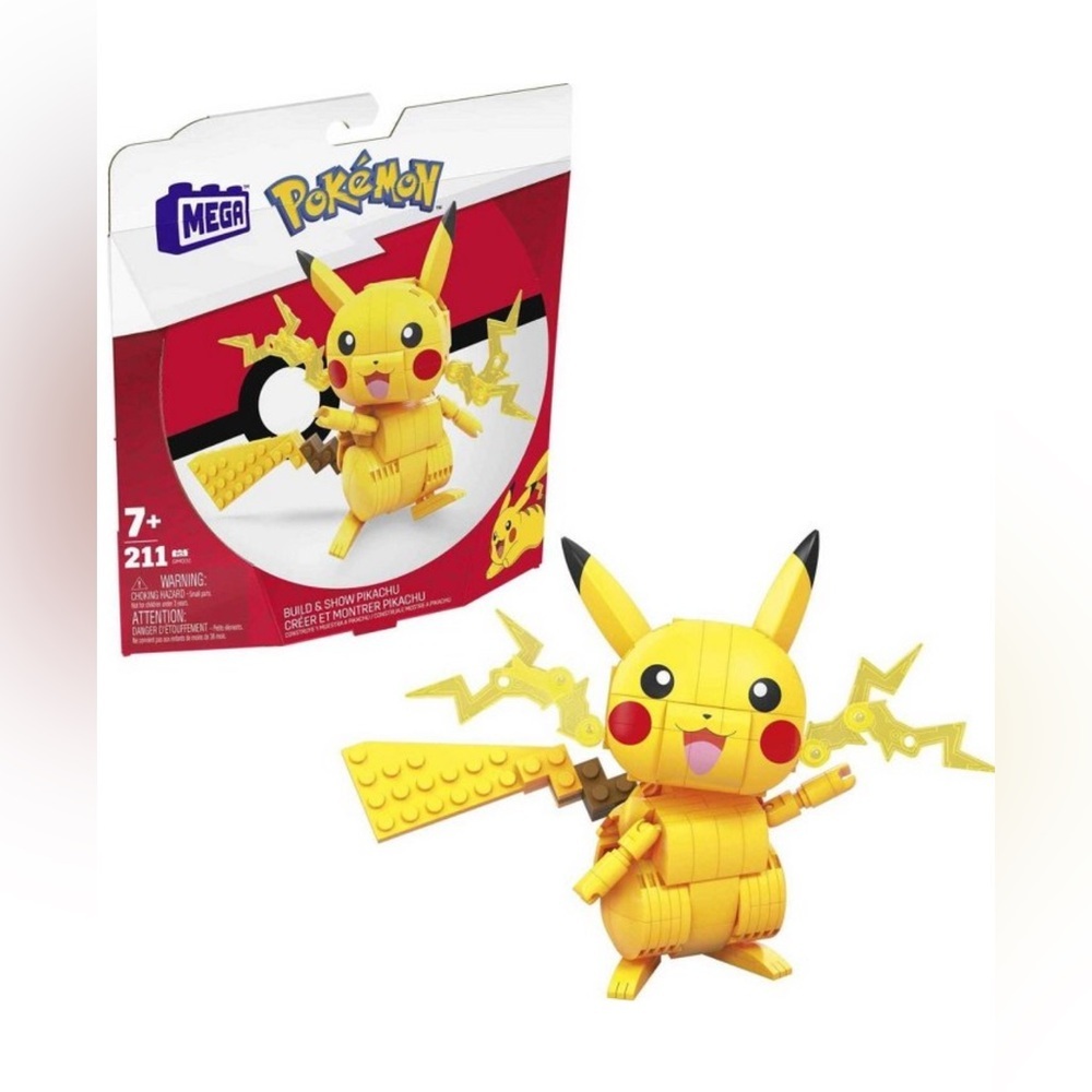 MEGA Pokemon Build & Show Pikachu Building Set - 211 pcs
